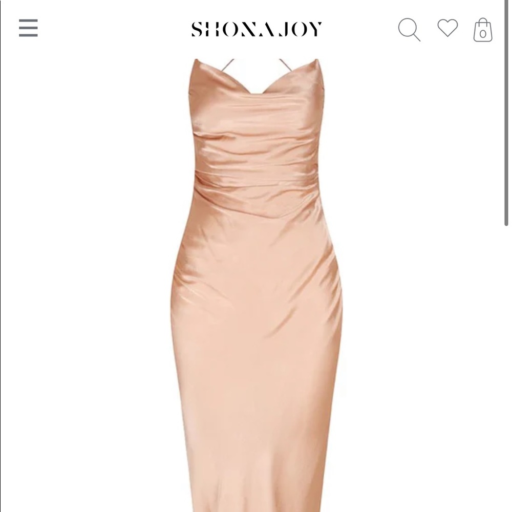 Shona Joy LA LUNE LACE BACK MAXI DRESS - DESERT ROSE
